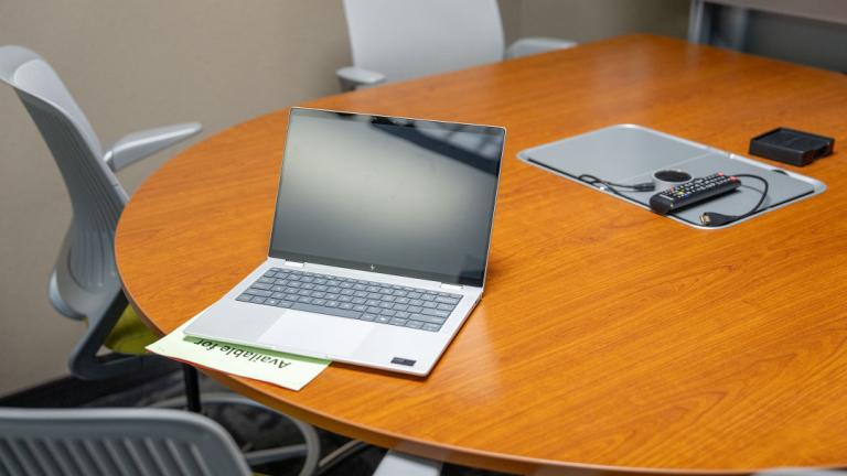 Laptop on an office table