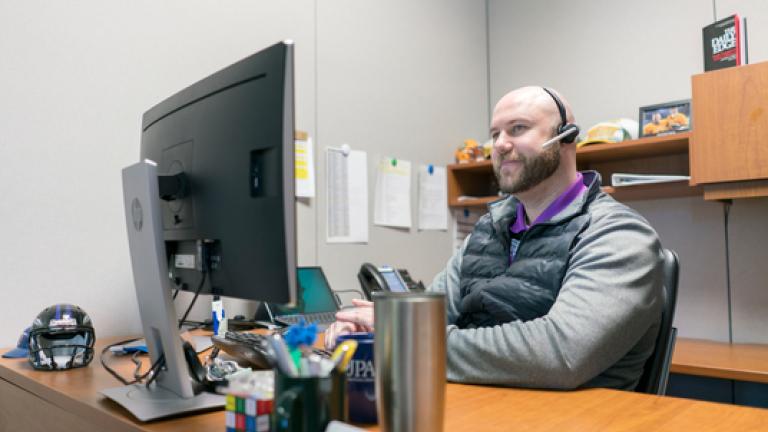 Man working at a desk