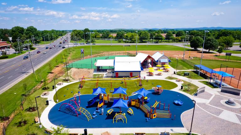aerial view playground